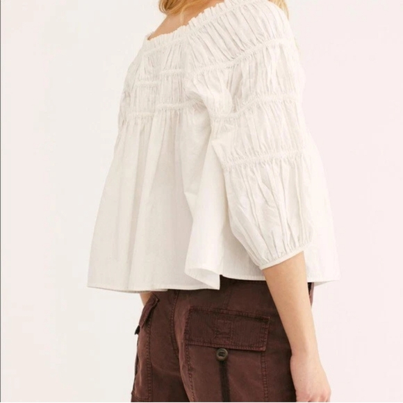 Free People Cece Poplin Top Size M - Picture 2 of 13